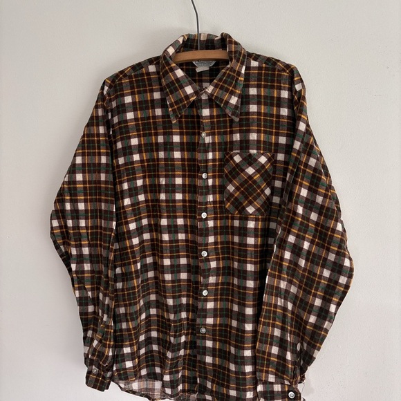 Vintage VAL MARK permanent press plaid flannel XL - Picture 2 of 6